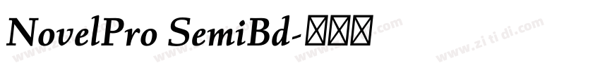 NovelPro SemiBd字体转换